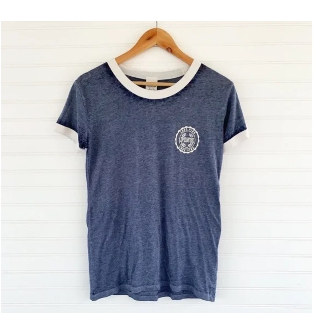 Victoria's Secret Pink Blue and White Tee
